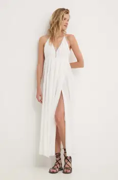 Answear Lab rochie culoarea alb, maxi, evazati imagine