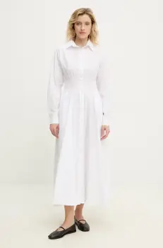 Answear Lab rochie culoarea alb, maxi, evazati imagine