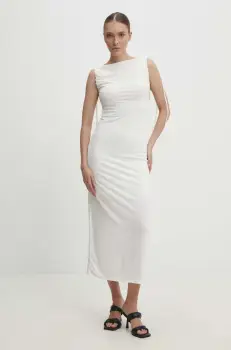 Answear Lab rochie culoarea alb, maxi, mulata imagine