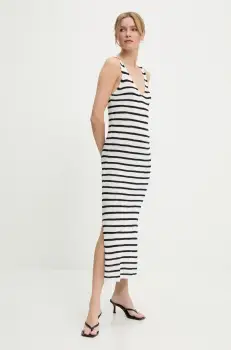 Answear Lab rochie culoarea alb, maxi, mulata imagine