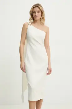 Answear Lab rochie culoarea alb, midi, mulata imagine