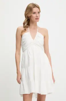 Answear Lab rochie culoarea alb, mini, evazati imagine