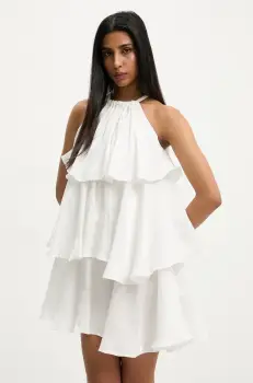 Answear Lab rochie culoarea alb, mini, evazati imagine