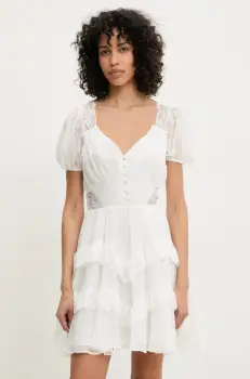 Answear Lab rochie culoarea alb, mini, evazati imagine