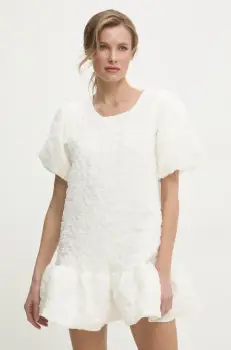 Answear Lab rochie culoarea alb, mini, evazati imagine