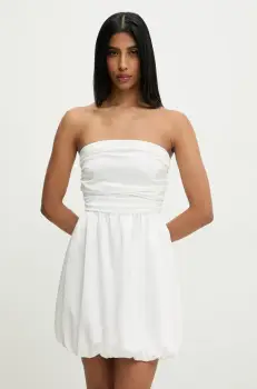 Answear Lab rochie culoarea alb, mini, evazati imagine