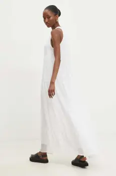 Answear Lab rochie culoarea alb, mini, evazati imagine