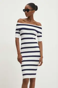 Answear Lab rochie culoarea alb, mini, mulata imagine