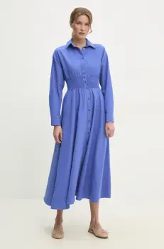 Answear Lab rochie culoarea albastru marin, maxi, evazati imagine