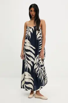 Answear Lab rochie culoarea albastru marin, maxi, evazati imagine