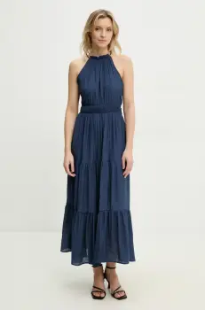 Answear Lab rochie culoarea albastru marin, maxi, evazati imagine