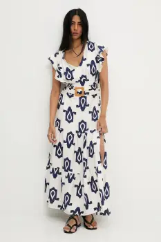 Answear Lab rochie culoarea albastru marin, maxi, evazati imagine