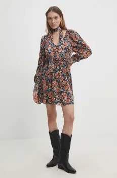 Answear Lab rochie culoarea albastru marin, mini, evazati imagine