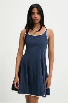 Answear Lab rochie culoarea albastru marin, mini, evazati imagine