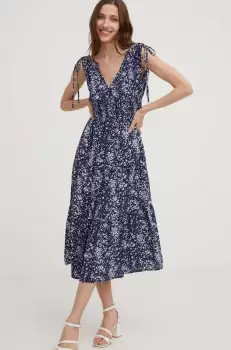 Answear Lab rochie culoarea albastru marin, mini, evazati imagine