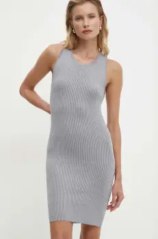 Answear Lab rochie culoarea argintiu, mini, mulata imagine