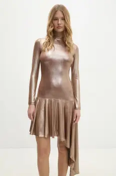 Answear Lab rochie culoarea auriu, mini, evazati imagine