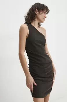 Answear Lab rochie culoarea auriu, mini, mulata imagine