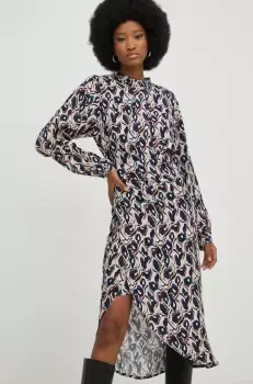 Answear Lab rochie culoarea bej, maxi, drept imagine