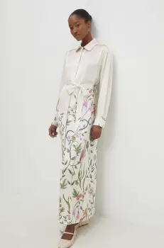 Answear Lab rochie culoarea bej, maxi, drept imagine