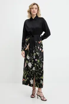 Answear Lab rochie culoarea bej, maxi, drept imagine