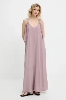 Answear Lab rochie culoarea bej, maxi, evazata imagine