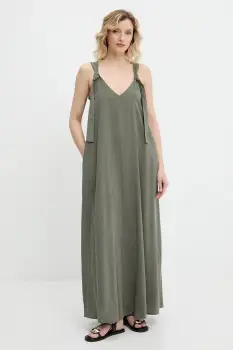 Answear Lab rochie culoarea bej, maxi, evazata imagine