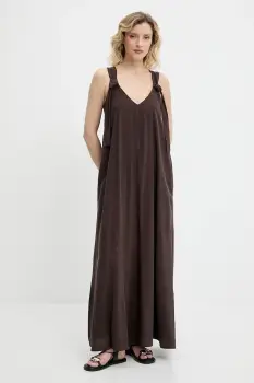 Answear Lab rochie culoarea bej, maxi, evazata imagine