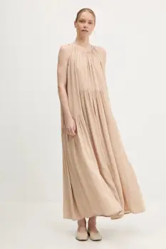 Answear Lab rochie culoarea bej, maxi, evazati imagine