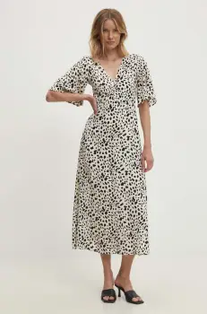 Answear Lab rochie culoarea bej, maxi, evazati imagine