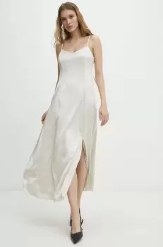 Answear Lab rochie culoarea bej, maxi, evazati imagine