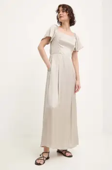 Answear Lab rochie culoarea bej, maxi, evazati imagine