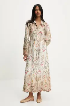 Answear Lab rochie culoarea bej, maxi, evazati imagine