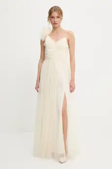 Answear Lab rochie culoarea bej, maxi, evazati imagine