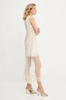 Answear Lab rochie culoarea bej, maxi, evazati imagine