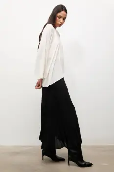 Answear.LAB rochie culoarea bej, maxi, evazati imagine