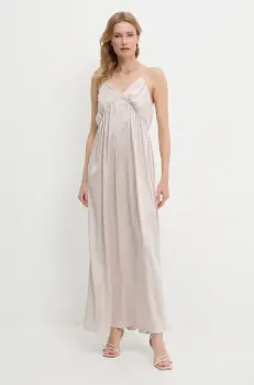 Answear Lab rochie culoarea bej, maxi, evazati imagine