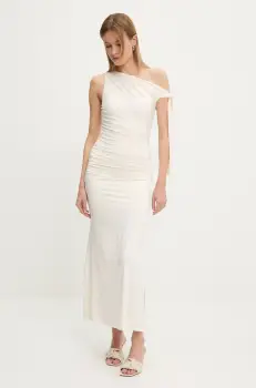 Answear Lab rochie culoarea bej, maxi, mulata imagine