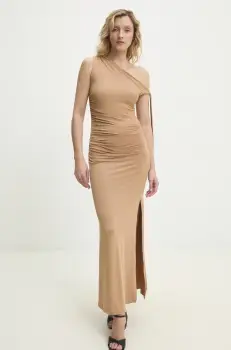 Answear Lab rochie culoarea bej, maxi, mulata imagine