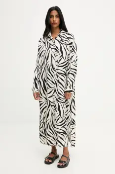 Answear.LAB rochie culoarea bej, maxi, oversize imagine