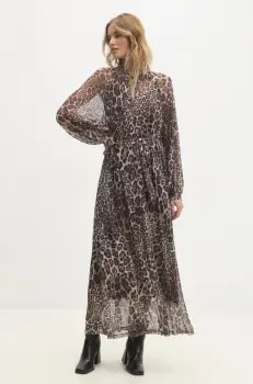 Answear Lab rochie culoarea bej, maxi, oversize imagine