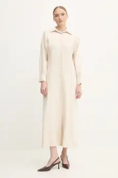 Answear Lab rochie culoarea bej, maxi, oversize imagine