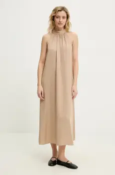 Answear Lab rochie culoarea bej, midi, evazati imagine