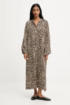 Answear.LAB rochie culoarea bej, midi, evazati imagine