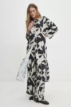 Answear Lab rochie culoarea bej, midi, oversize imagine