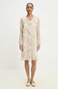 Answear Lab rochie culoarea bej, mini, drept imagine