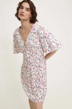 Answear Lab rochie culoarea bej, mini, drept imagine