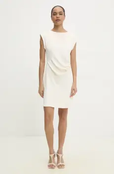 Answear Lab rochie culoarea bej, mini, drept imagine