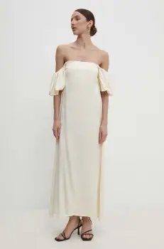 Answear Lab rochie culoarea bej, mini, evazati imagine