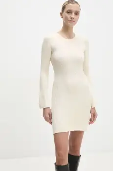 Answear Lab rochie culoarea bej, mini, evazati imagine